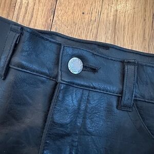 Black Faux LeatherJeans Size 28